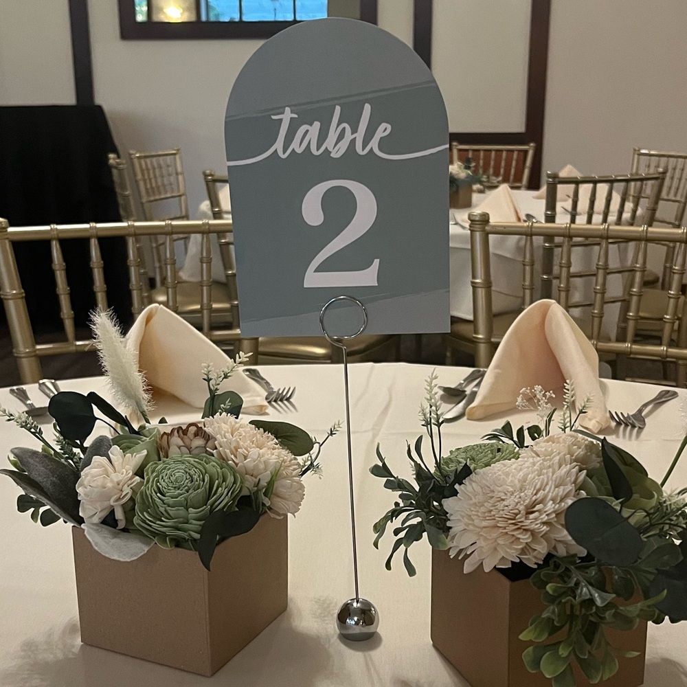 Michaels Green Table Number Cards - Picture 2 of 5